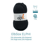 ElbSox Pier 4 | 100g Sockenwolle | 001 - Ankerschwarz - Rebecca - Online.de