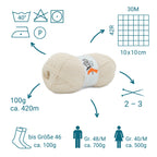 ElbSox Pier 4 | 100g Sockenwolle | 002 - Muschelweiß - Rebecca - Online.de