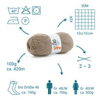 ElbSox Pier 4 | 100g Sockenwolle | 007 - Sandbeige - Rebecca - Online.de