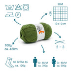 ElbSox Pier 4 | 100g Sockenwolle | 008 - Seetanggrün - Rebecca - Online.de
