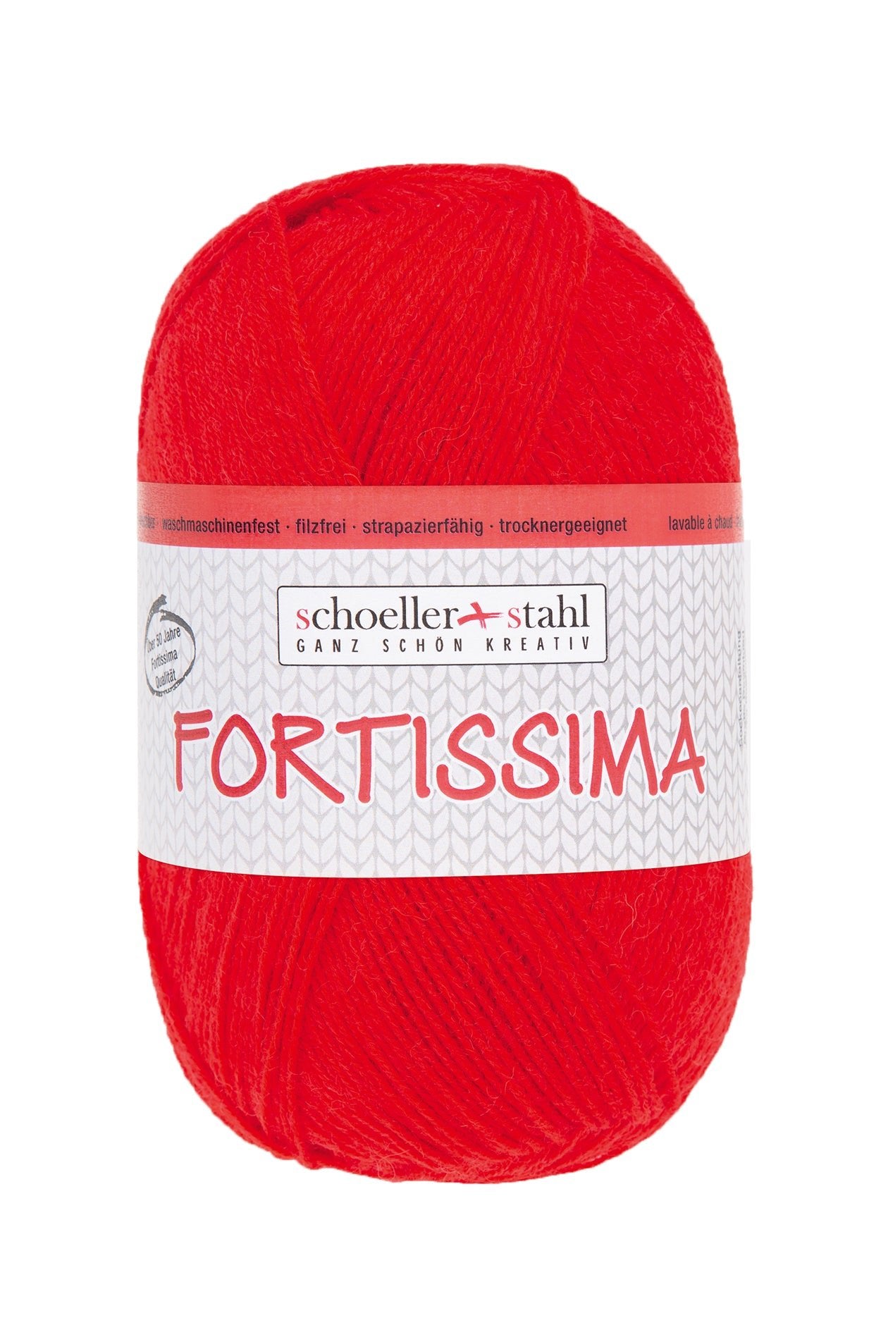 Fortissima 4 - fach Uni - Sockenwolle 100g | Farbe 2003 - KIRSCH - rebecca - online.de