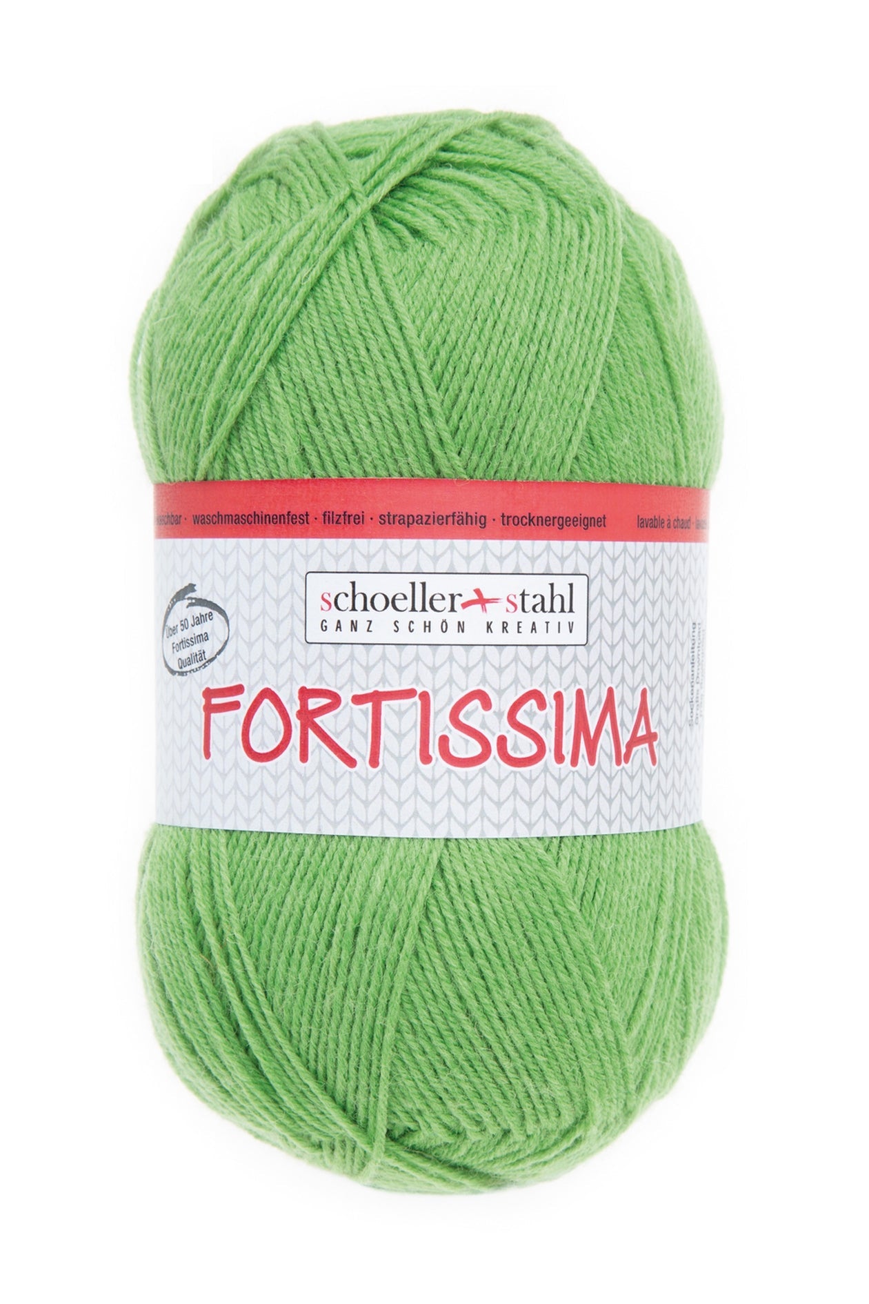 Fortissima 4 - fach Uni - Sockenwolle 100g | Farbe 2006 - GRAS - rebecca - online.de