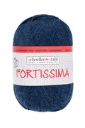 Fortissima 4 - fach Uni - Sockenwolle 100g | Farbe 2039 - MARINE - MELIERT - rebecca - online.de