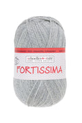 Fortissima 4 - fach Uni - Sockenwolle 100g | Farbe 2055 - GRAU - MELIERT - rebecca - online.de