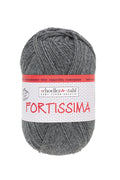 Fortissima 4 - fach Uni - Sockenwolle 100g | Farbe 2057 - MITTELGRAU - MELIERT | rebecca - online.de
