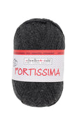 Fortissima 4 - fach Uni - Sockenwolle 100g | Farbe 2058 - FLANELL - MELIERT - rebecca - online.de