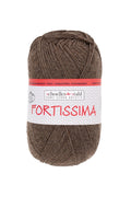Fortissima 4 - fach Uni - Sockenwolle 100g | Farbe 2071 - BRAUN - MELIERT - rebecca - online.de
