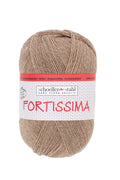 Fortissima 4 - fach Uni - Sockenwolle 100g | Farbe 2072 - KAMEL - MELIERT - rebecca - online.de