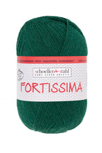 Fortissima 4 - fach Uni - Sockenwolle 100g | Farbe 2092 - DUNKELGRUEN - rebecca - online.de