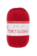 Fortissima 4 - fach Uni - Sockenwolle 100g | Farbe 2098 - ROT | rebecca - online.de