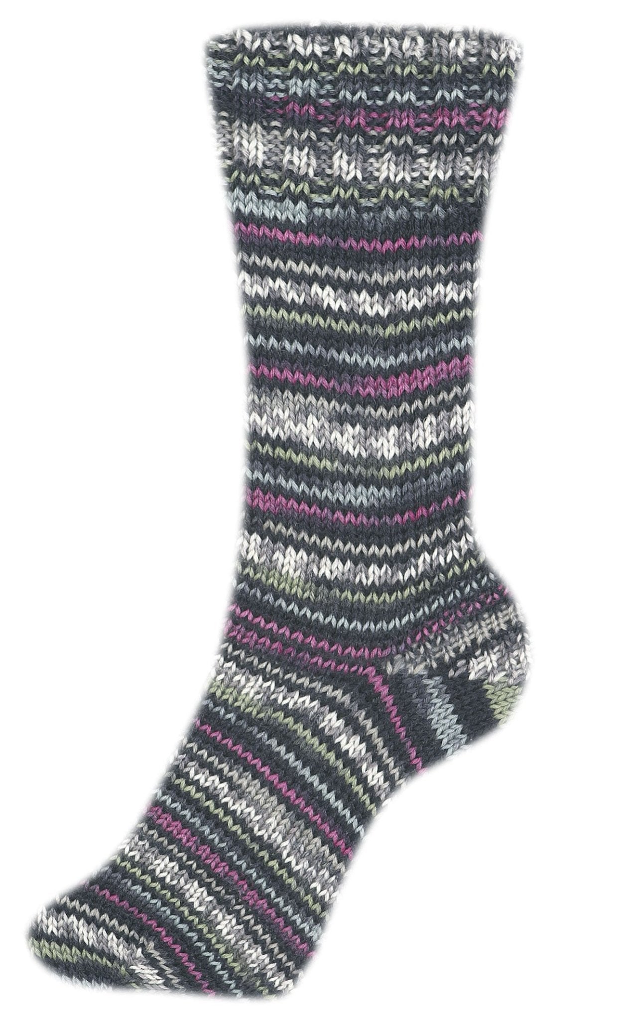 Fortissima 6 - fach bunte Sockenwolle 150g | Farbe 159 - GRAU - BUNT - rebecca - online.de