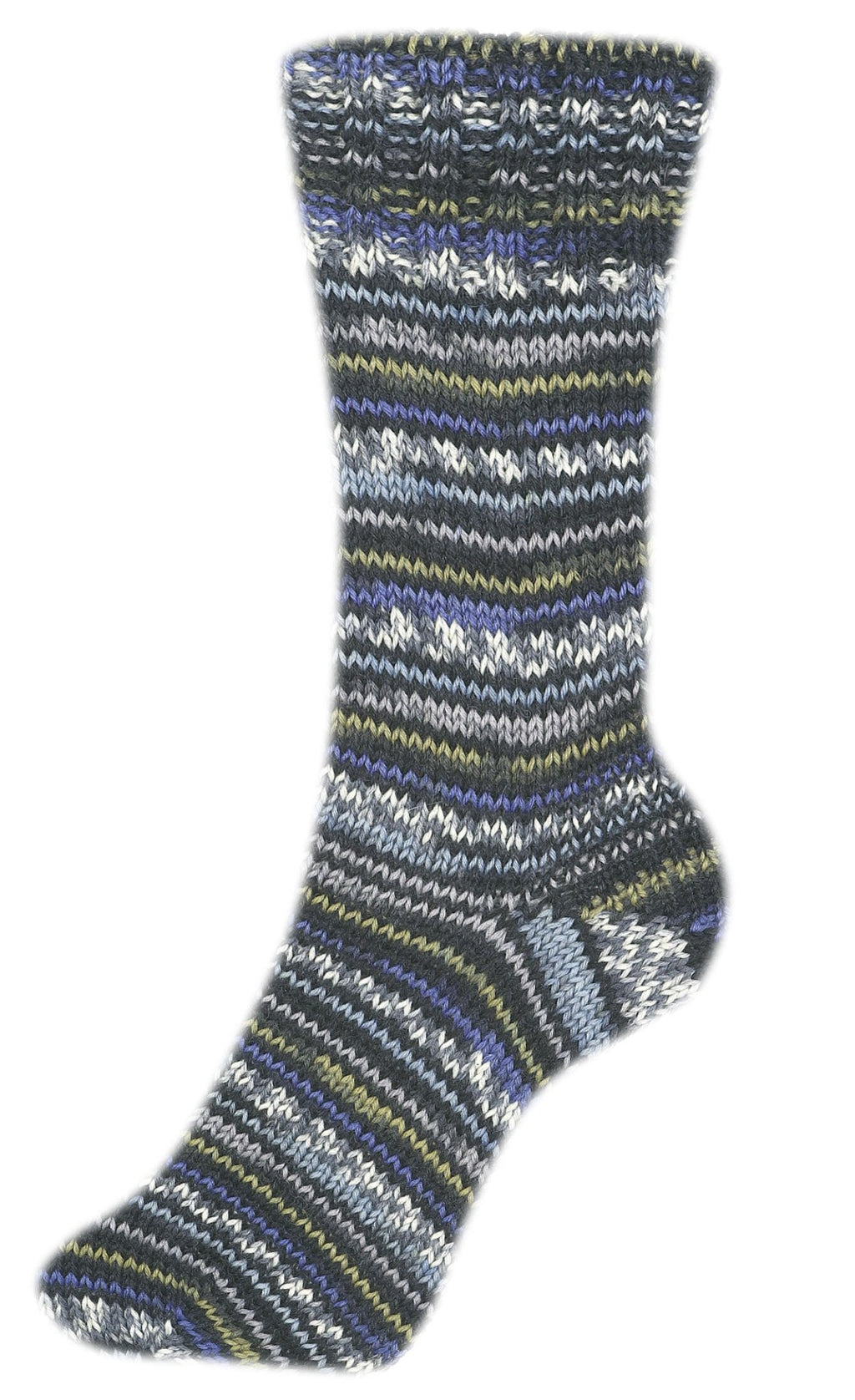 Fortissima 6 - fach bunte Sockenwolle 150g | Farbe 160 - BLAU - BUNT - rebecca - online.de