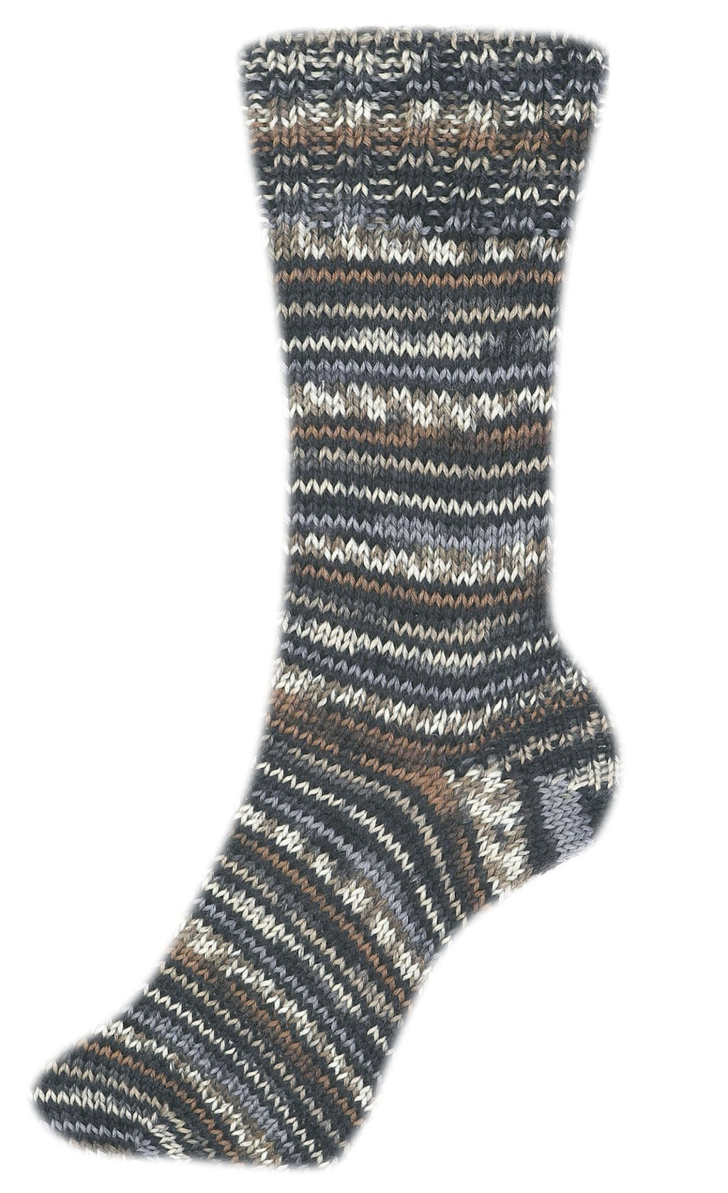 Fortissima 6 - fach bunte Sockenwolle 150g | Farbe 162 - BRAUN - BUNT - rebecca - online.de