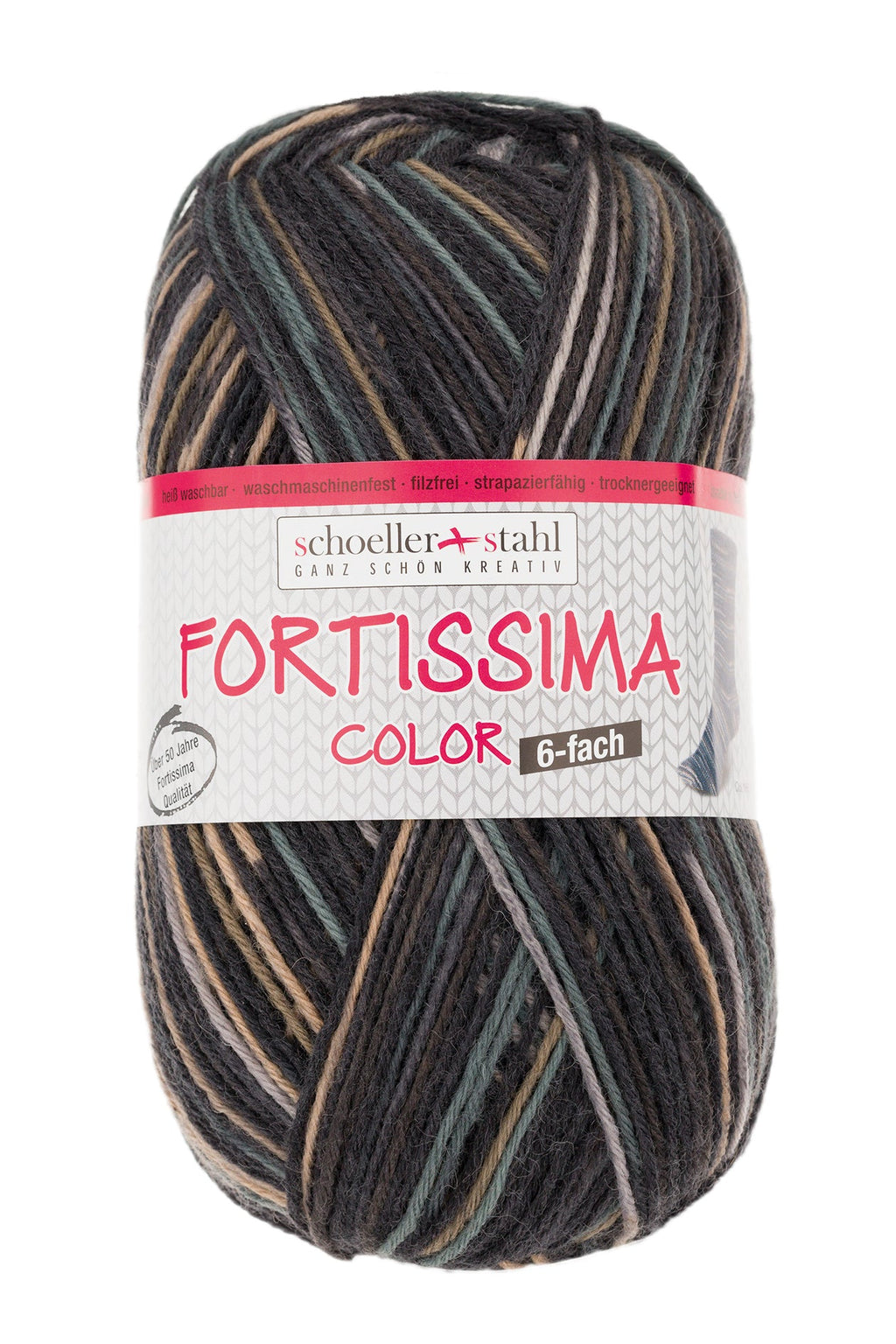 Fortissima 6 - fach bunte Sockenwolle 150g | Farbe 166 - RODEO - rebecca - online.de
