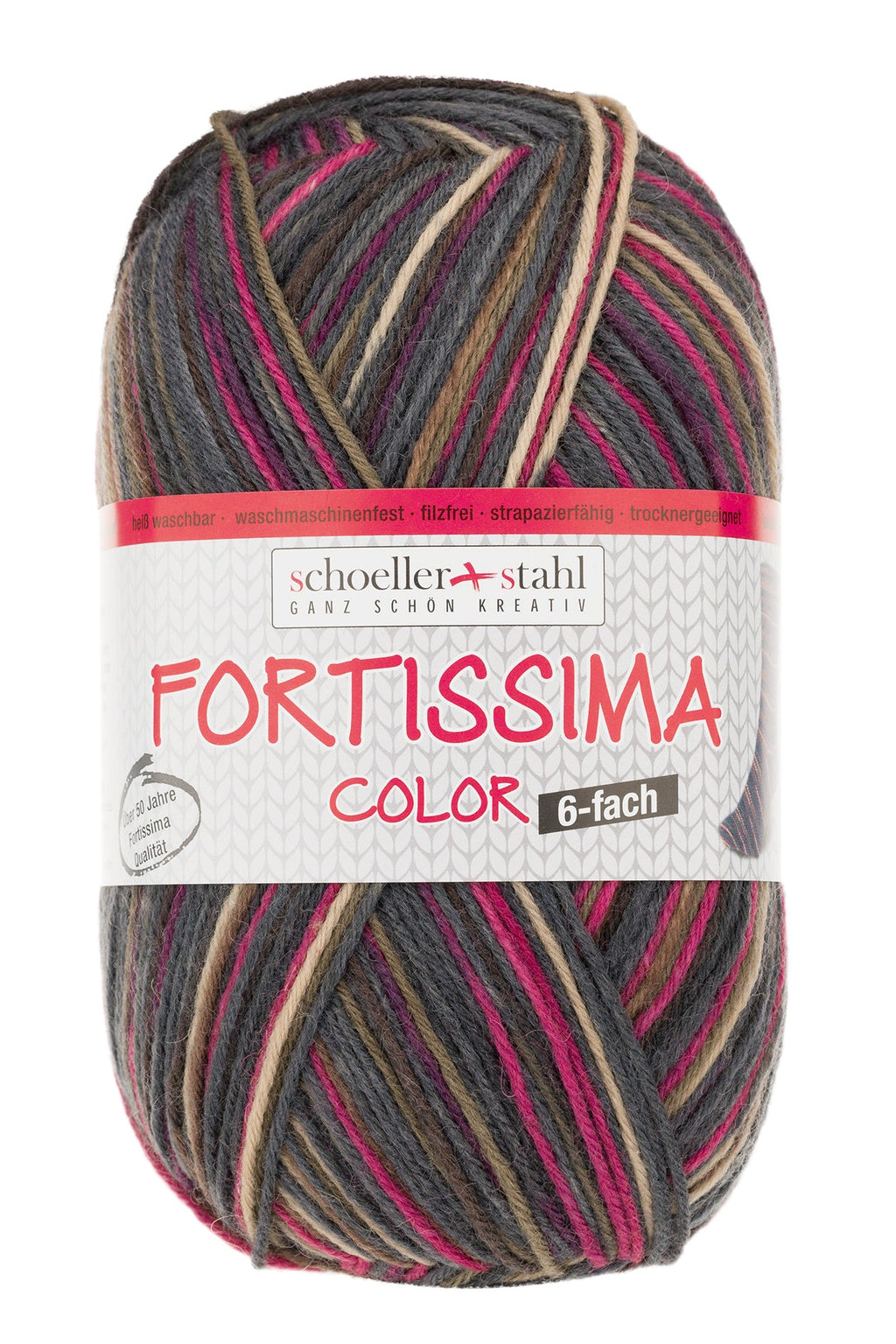 Fortissima 6 - fach bunte Sockenwolle 150g | Farbe 168 - EXPEDITION - rebecca - online.de