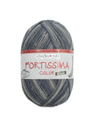 Fortissima 6 - fach bunte Sockenwolle 150g | Farbe 469 - ONYX - rebecca - online.de