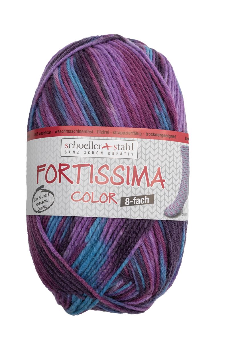 Fortissima 8 - fach bunte Sockenwolle 150g | Farbe 803 - FORELLE - rebecca - online.de