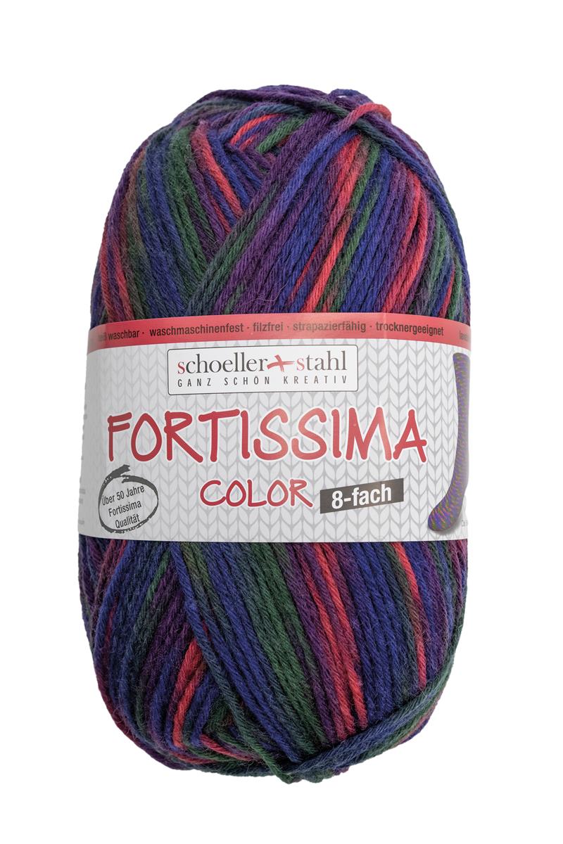 Fortissima 8 - fach bunte Sockenwolle 150g | Farbe 804 - HERBST - rebecca - online.de