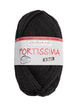 Fortissima 8 - fach Sockenwolle 150g | Farbe 8002 - SCHWARZ - rebecca - online.de