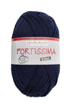 Fortissima 8 - fach Sockenwolle 150g | Farbe 8040 - NACHTBLAU - rebecca - online.de