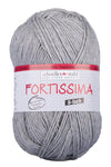 Fortissima 8 - fach Sockenwolle 150g | Farbe 8055 - GRAU - MELIERT - rebecca - online.de