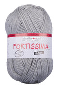 Fortissima 8 - fach Sockenwolle 150g | Farbe 8055 - GRAU - MELIERT - rebecca - online.de