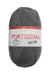 Fortissima 8 - fach Sockenwolle 150g | Farbe 8057 - MITTELGRAU - MELIERT - rebecca - online.de