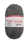Fortissima 8 - fach Sockenwolle 150g | Farbe 8057 - MITTELGRAU - MELIERT - rebecca - online.de