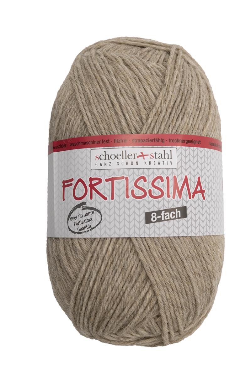 Fortissima 8 - fach Sockenwolle 150g | Farbe 8074 - HOLZ - MELIERT - rebecca - online.de