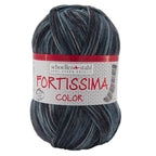 Fortissima bunte 4 - fach Sockenwolle | Farbe 2445 - STEIN - rebecca - online.de
