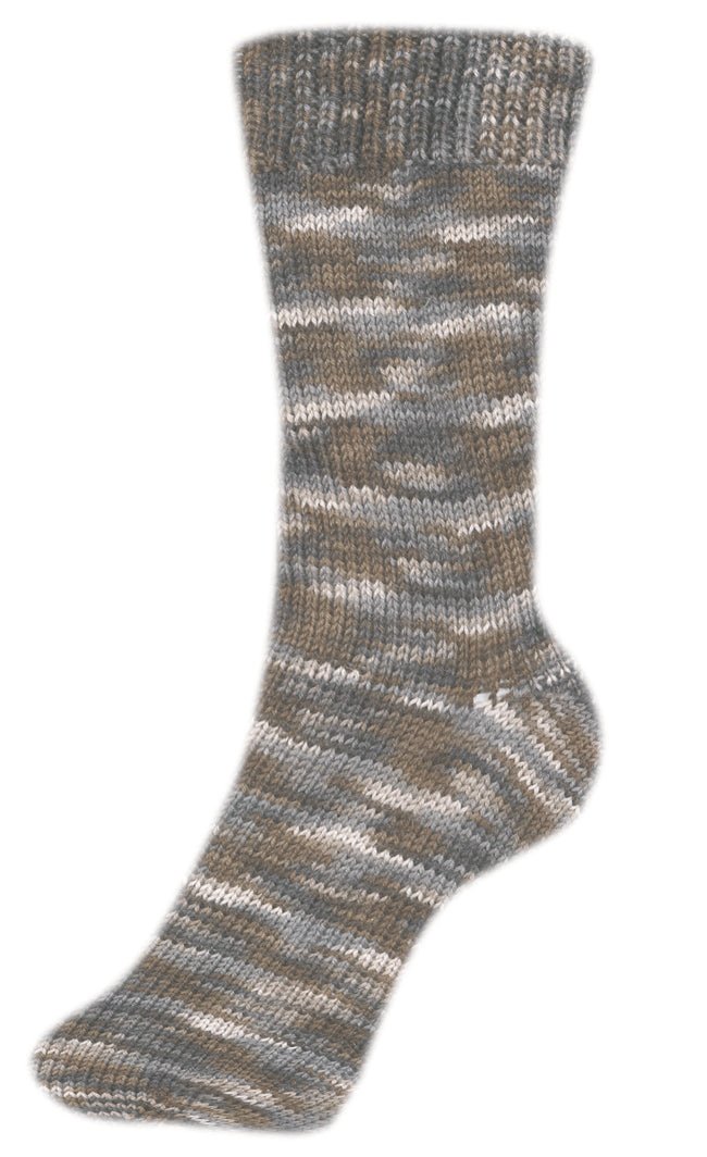 Fortissima bunte 4 - fach Sockenwolle | Farbe 2446 - TAUPE - rebecca - online.de