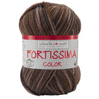 Fortissima bunte 4 - fach Sockenwolle | Farbe 2446 - TAUPE - rebecca - online.de