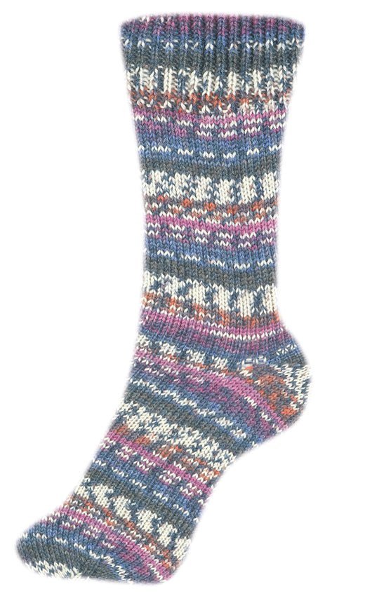Fortissima bunte 4 - fach Sockenwolle | Farbe 2481 - HOLUNDER - rebecca - online.de