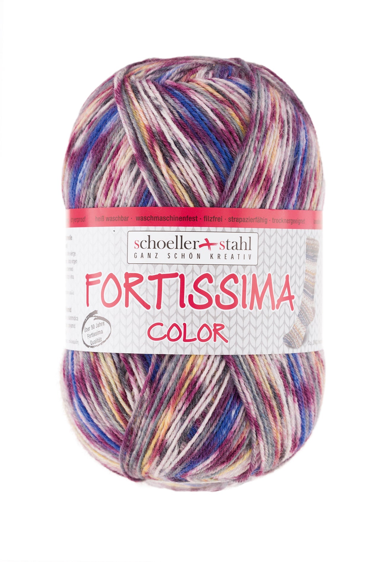 Fortissima bunte 4 - fach Sockenwolle | Farbe 2482 - HERBSTLAUB - rebecca - online.de