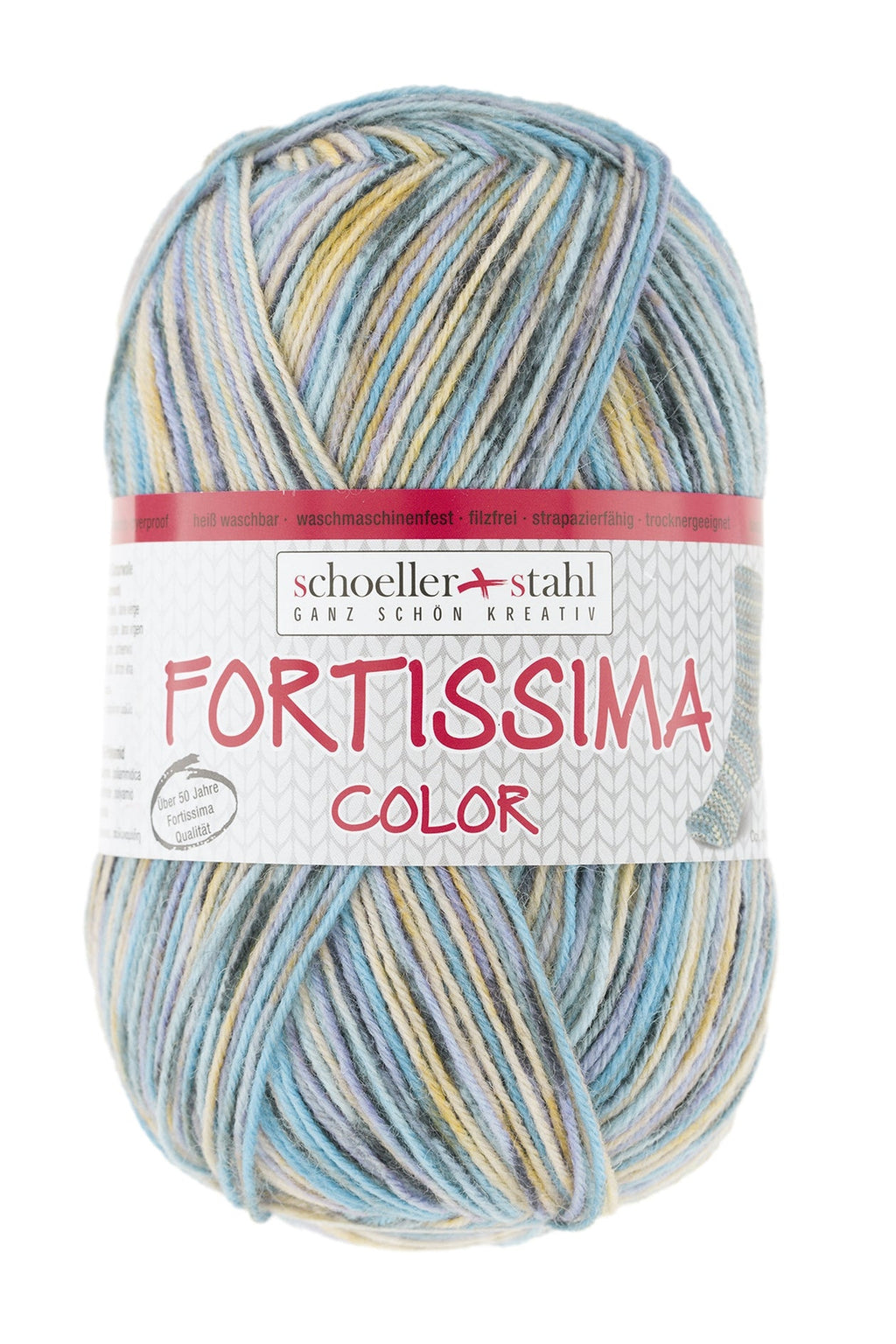 Fortissima bunte 4 - fach Sockenwolle | Farbe 2483 - KIESEL - rebecca - online.de