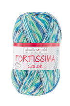 Fortissima bunte 4 - fach Sockenwolle | Farbe 2489 - ATOLL - rebecca - online.de