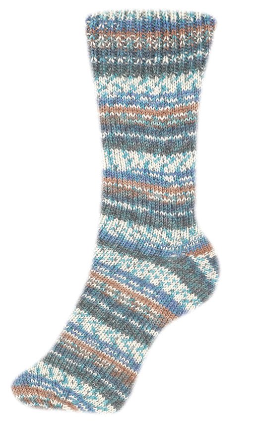 Fortissima bunte 4 - fach Sockenwolle | Farbe 2490 - EICHELHAEHER - rebecca - online.de