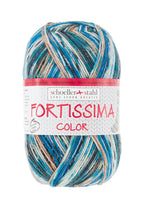 Fortissima bunte 4 - fach Sockenwolle | Farbe 2490 - EICHELHAEHER - rebecca - online.de