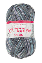 Fortissima bunte 4 - fach Sockenwolle | Farbe 2494 - GRAU - rebecca - online.de