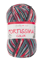 Fortissima bunte 4 - fach Sockenwolle | Farbe 2496 - SPORT - rebecca - online.de