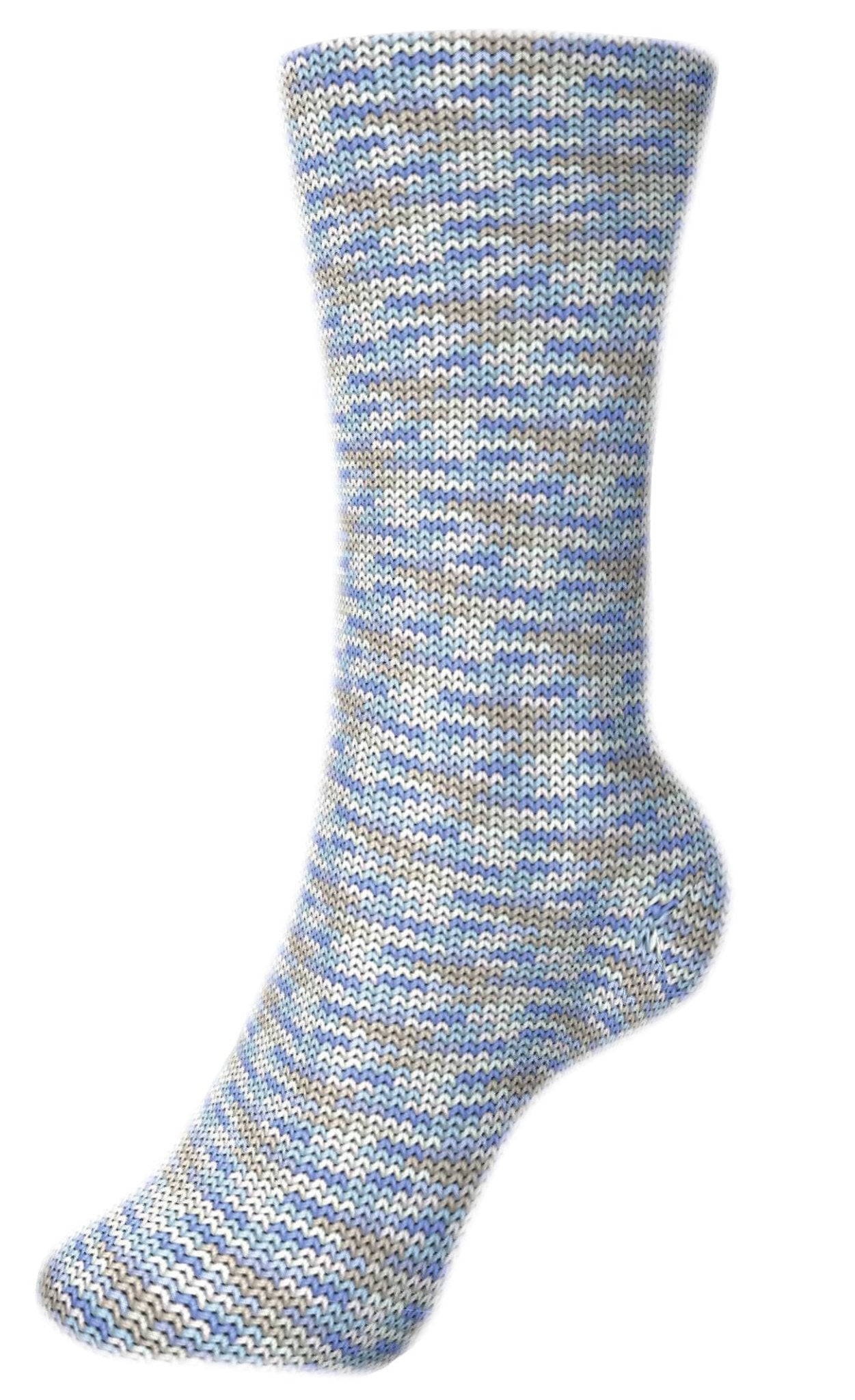 Fortissima bunte 4 - fach Sockenwolle | Farbe 2500 - RAUREIF - rebecca - online.de