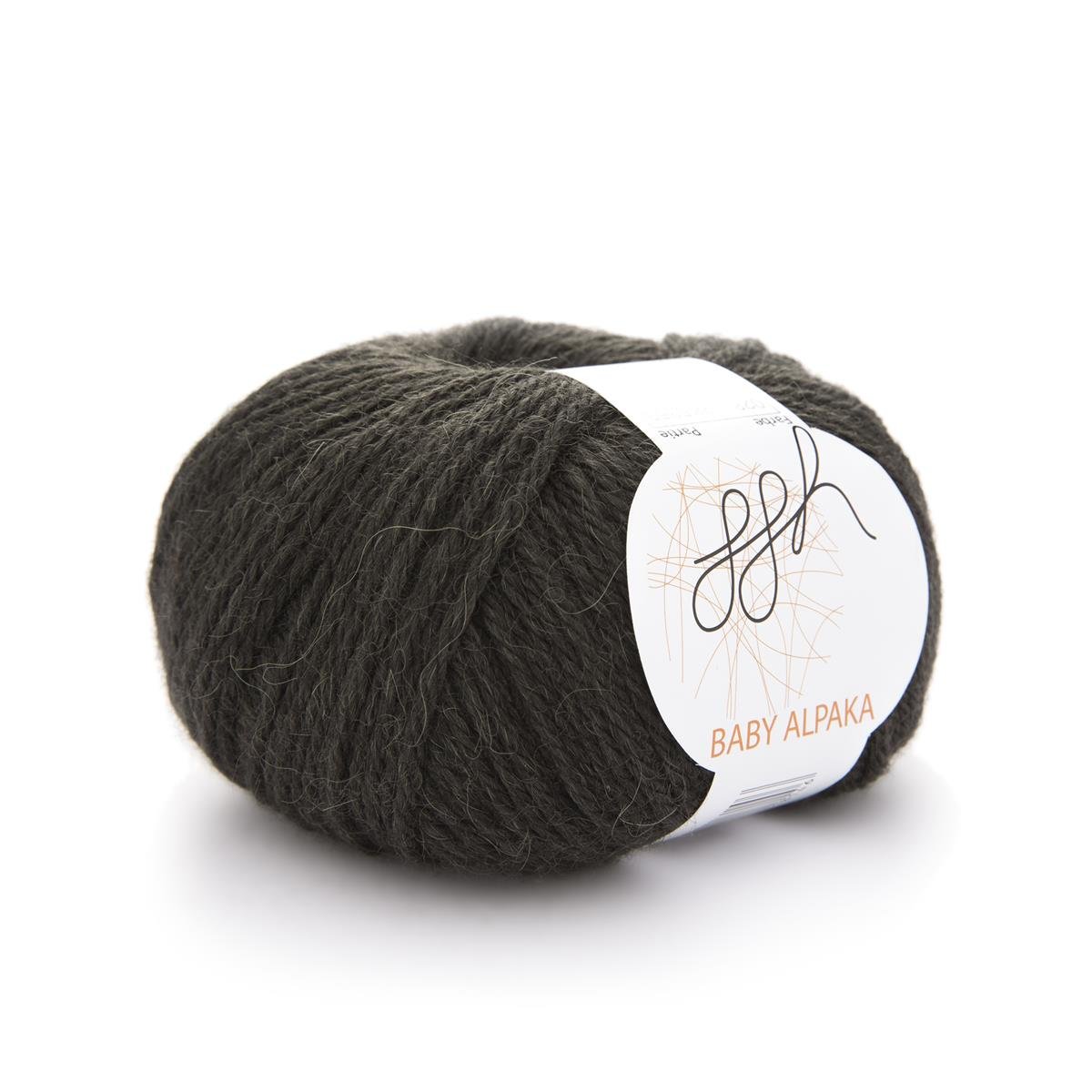 ggh Baby Alpaka Farbe | 100% Baby Alpaka Wolle | 100m/50g | 028 - Tiefdunkles Oliv - Rebecca - Online.de