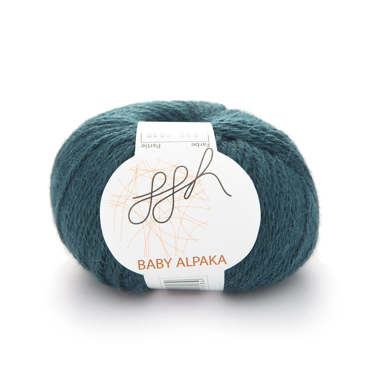 ggh Baby Alpaka Farbe | 100% Baby Alpaka Wolle | 100m/50g | 032 - Tiefes Blaugrün - Rebecca - Online.de