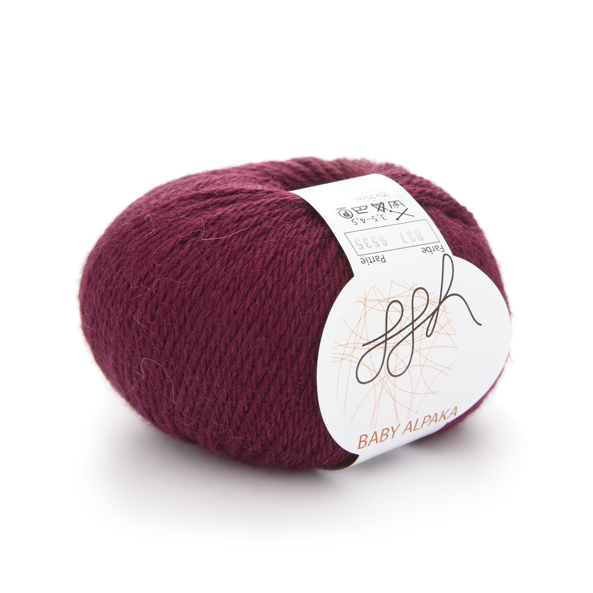 ggh Baby Alpaka Farbe | 100% Baby Alpaka Wolle | 100m/50g | 037 - Granatrot - Rebecca - Online.de