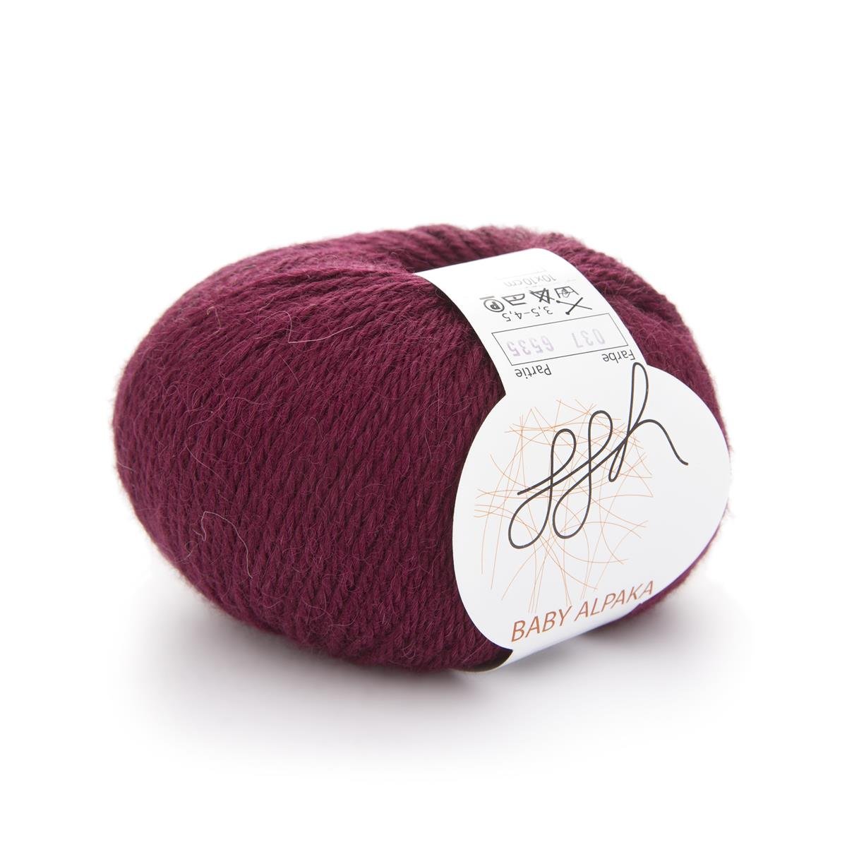 ggh Baby Alpaka Farbe | 100% Baby Alpaka Wolle | 100m/50g | 037 - Granatrot - Rebecca - Online.de