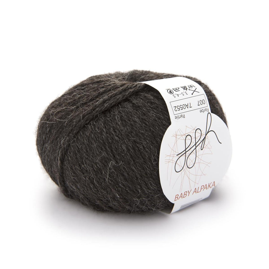 ggh Baby Alpaka natur | 100% Baby Alpaka Wolle | 100m/50g | 007 - Dunkelbraum meliert - Rebecca - Online.de