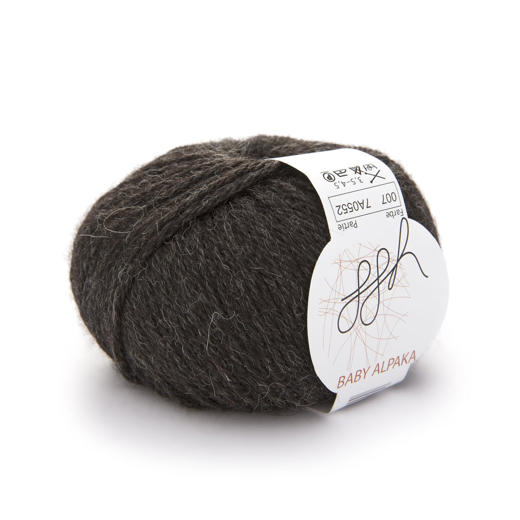 ggh Baby Alpaka natur | 100% Baby Alpaka Wolle | 100m/50g | 007 - Dunkelbraum meliert - Rebecca - Online.de