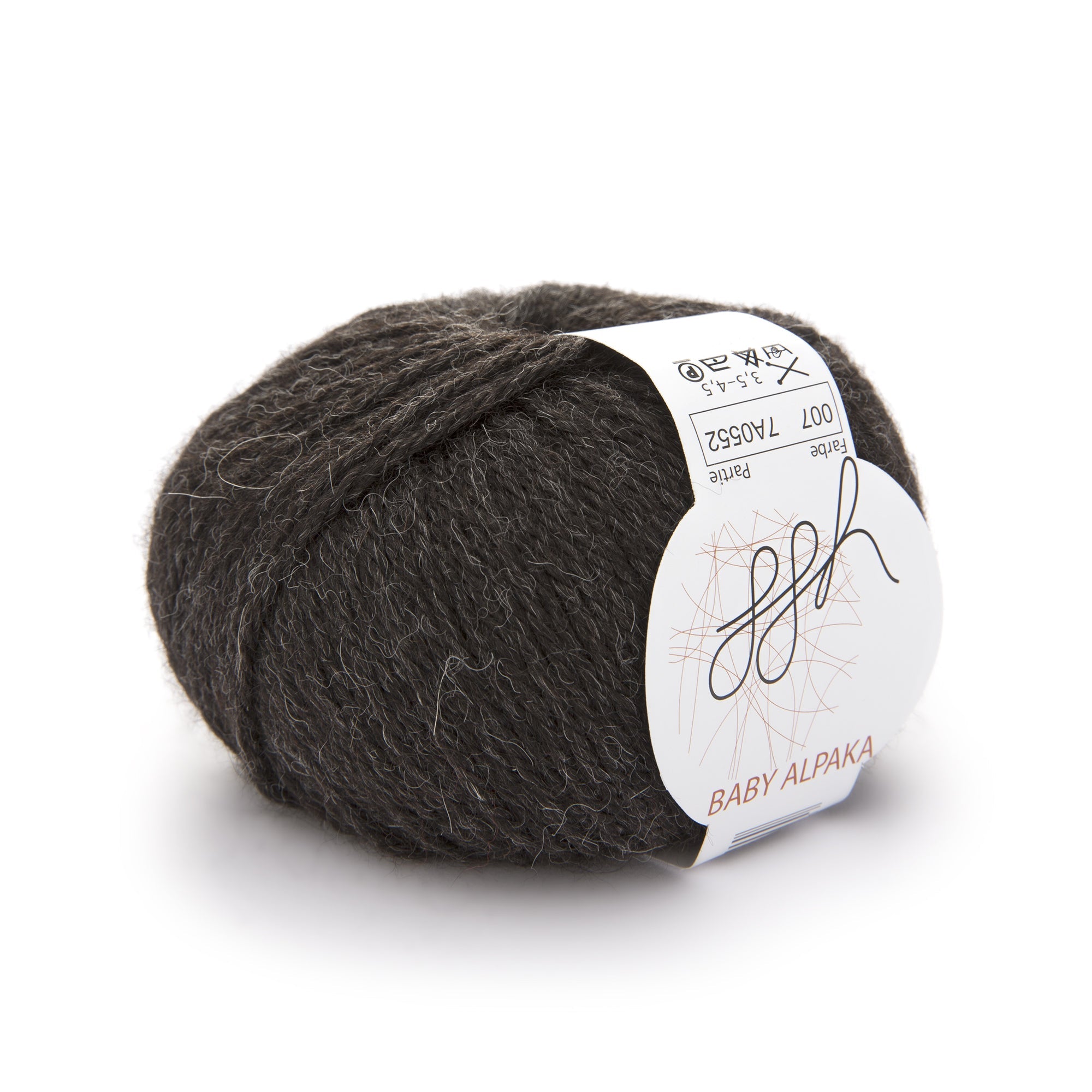 ggh Baby Alpaka natur | 100% Baby Alpaka Wolle | 100m/50g | 007 - Dunkelbraum meliert - Rebecca - Online.de