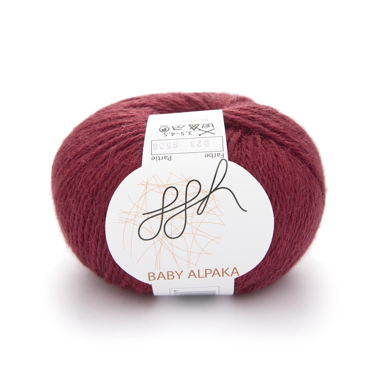 ggh Baby Alpaka Farbe | 100% Baby Alpaka Wolle | 100m/50g | 023 - Tibeterrot