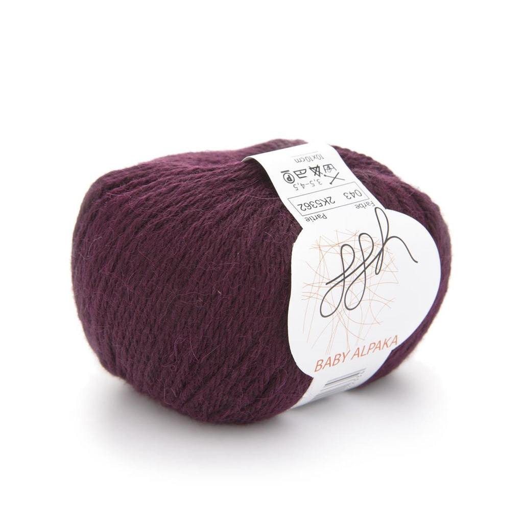 ggh Baby Alpaka Farbe | 100% Baby Alpaka Wolle | 100m/50g | 043 - Aubergine